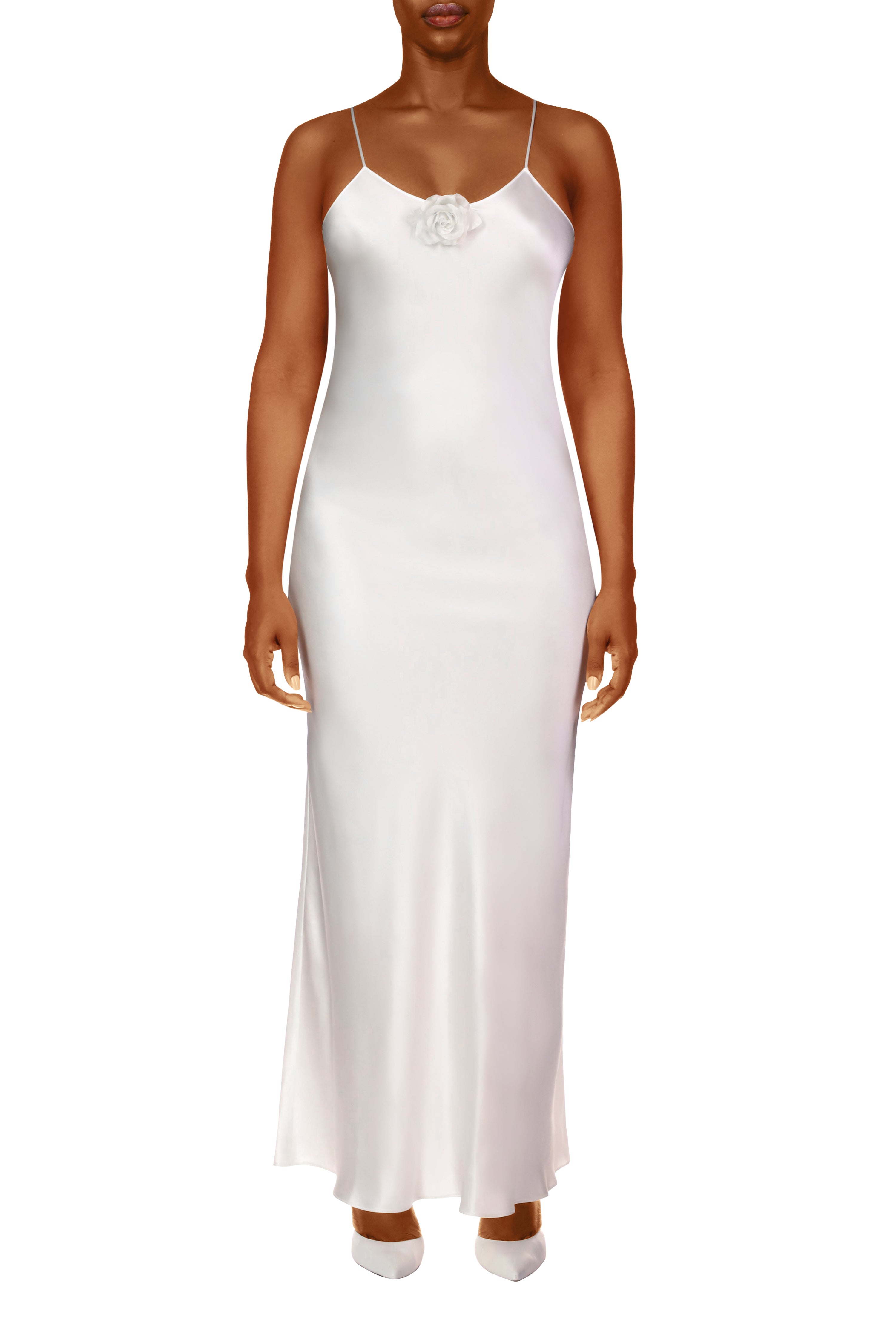 White Satin Dresses, White Silky & Slip Dresses