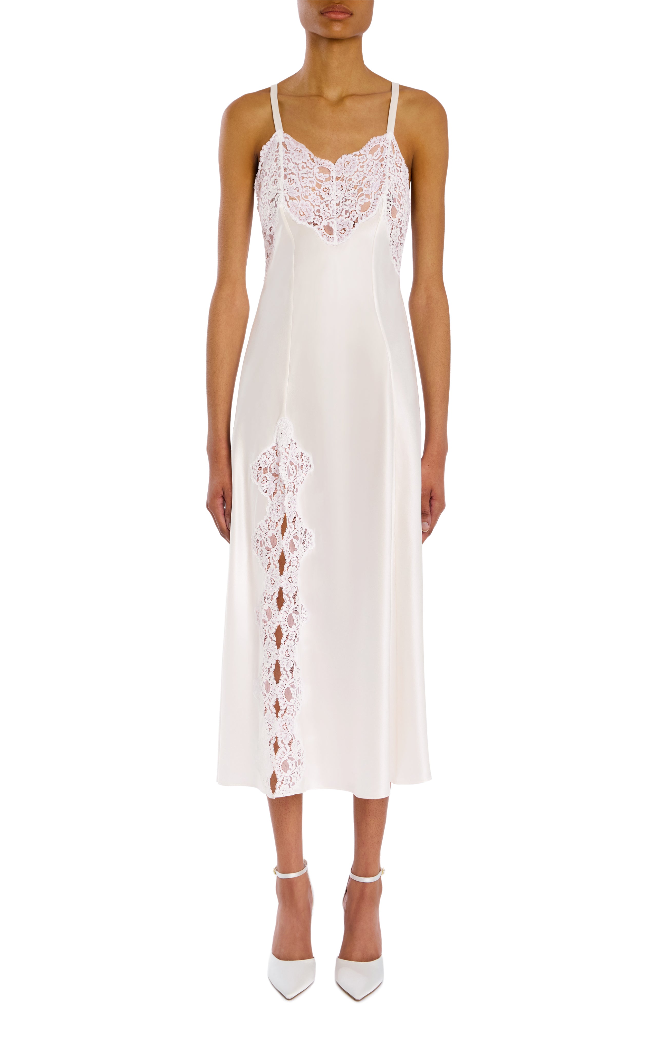 [RRACE] / ☆ Bias Slip Dress / White Bias Slip Dress - Neu Nomads