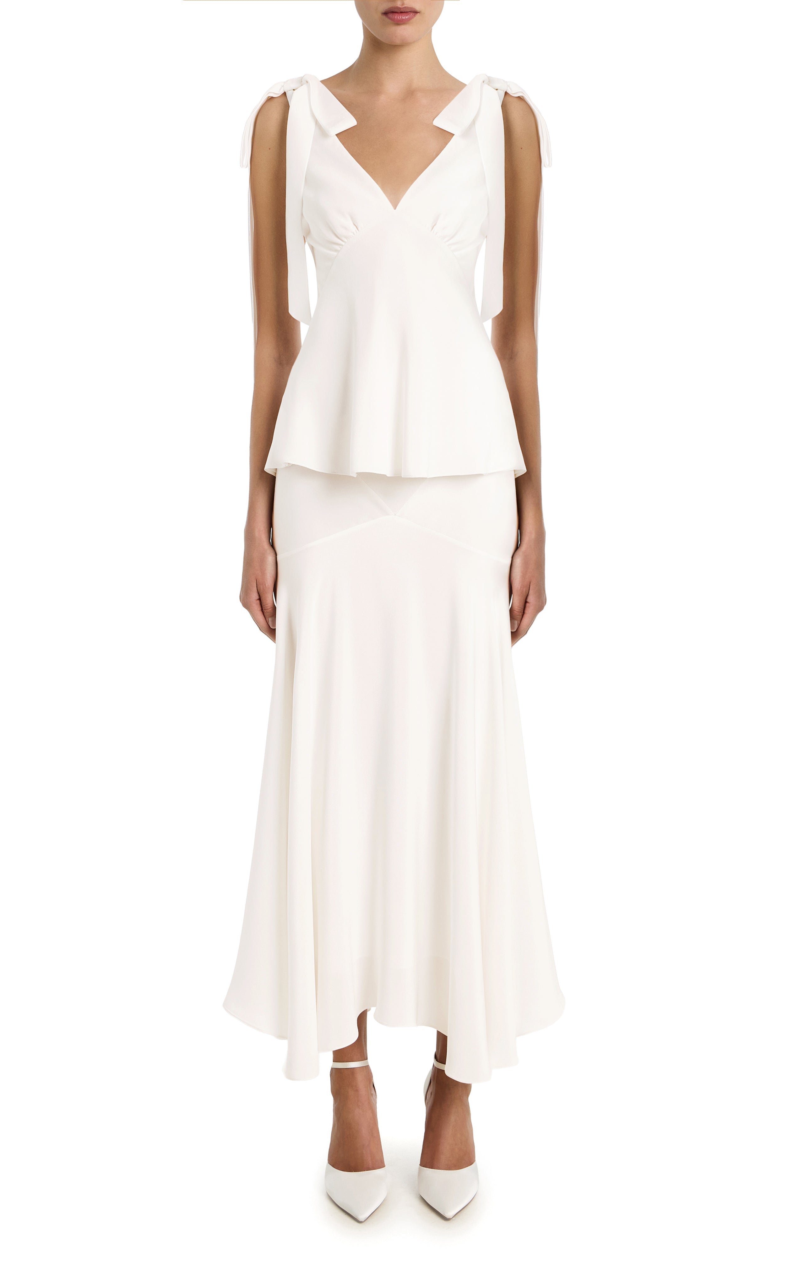 スカート Bed&Breakfast Silk Crape Skirt Off White Silk Crepe Bias Skirt – Rodarte