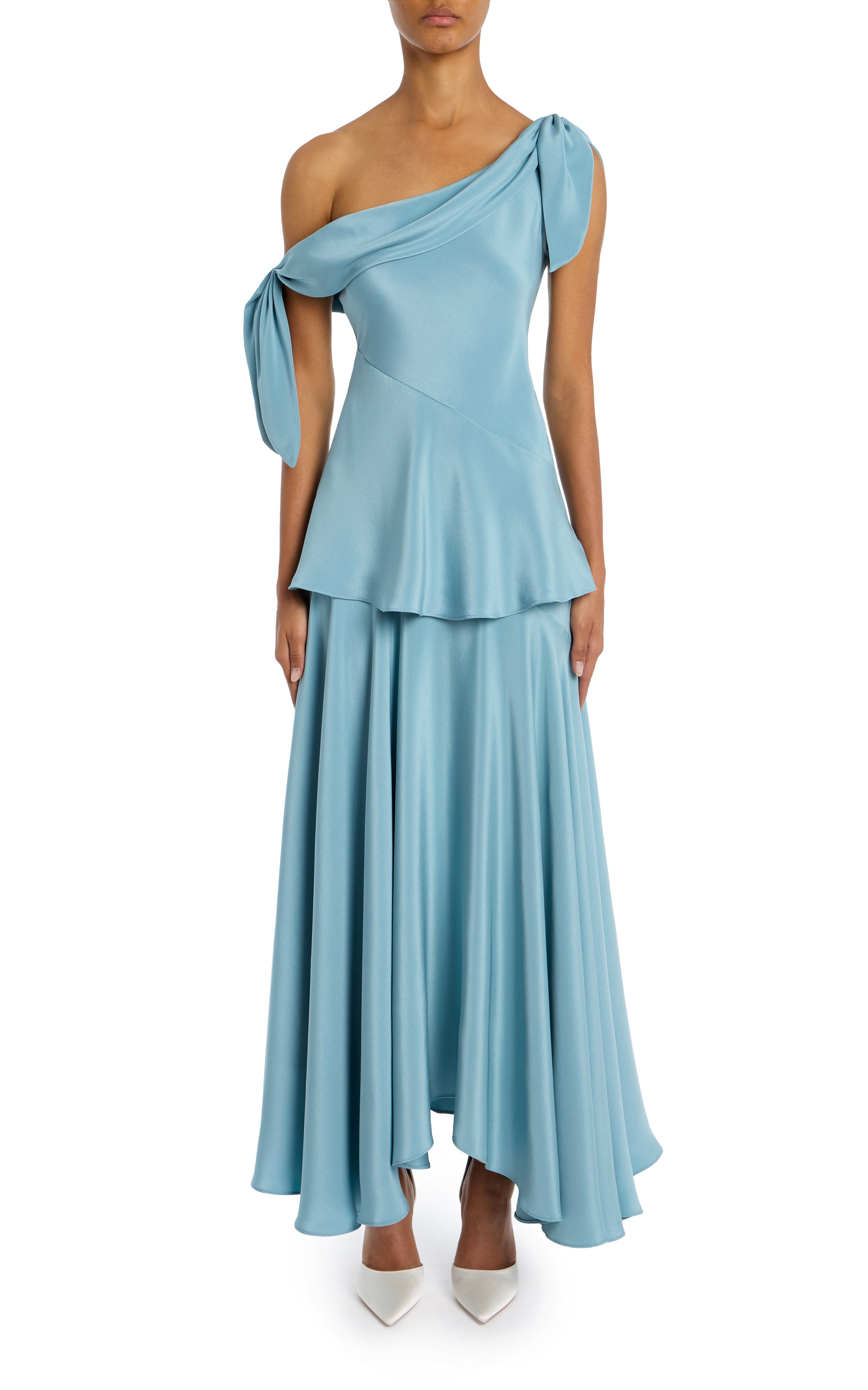 スカート Bed&Breakfast Silk Crape Skirt Blue Silk Crepe Bias Skirt – Rodarte