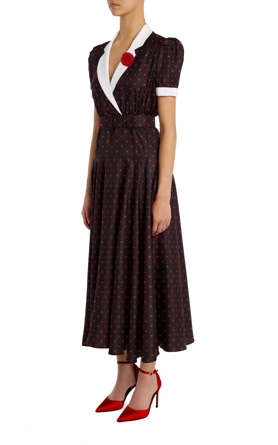 red silk polka dot dress Saint Laurent Red Polka Dot Dress  Moore Vintage Archive