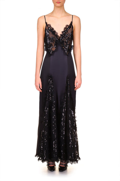 ワンピース RUBATI Sequin lace layered dress black Machka Sequin Detailed Layered Dress Black – Wardrobe Fashion IN