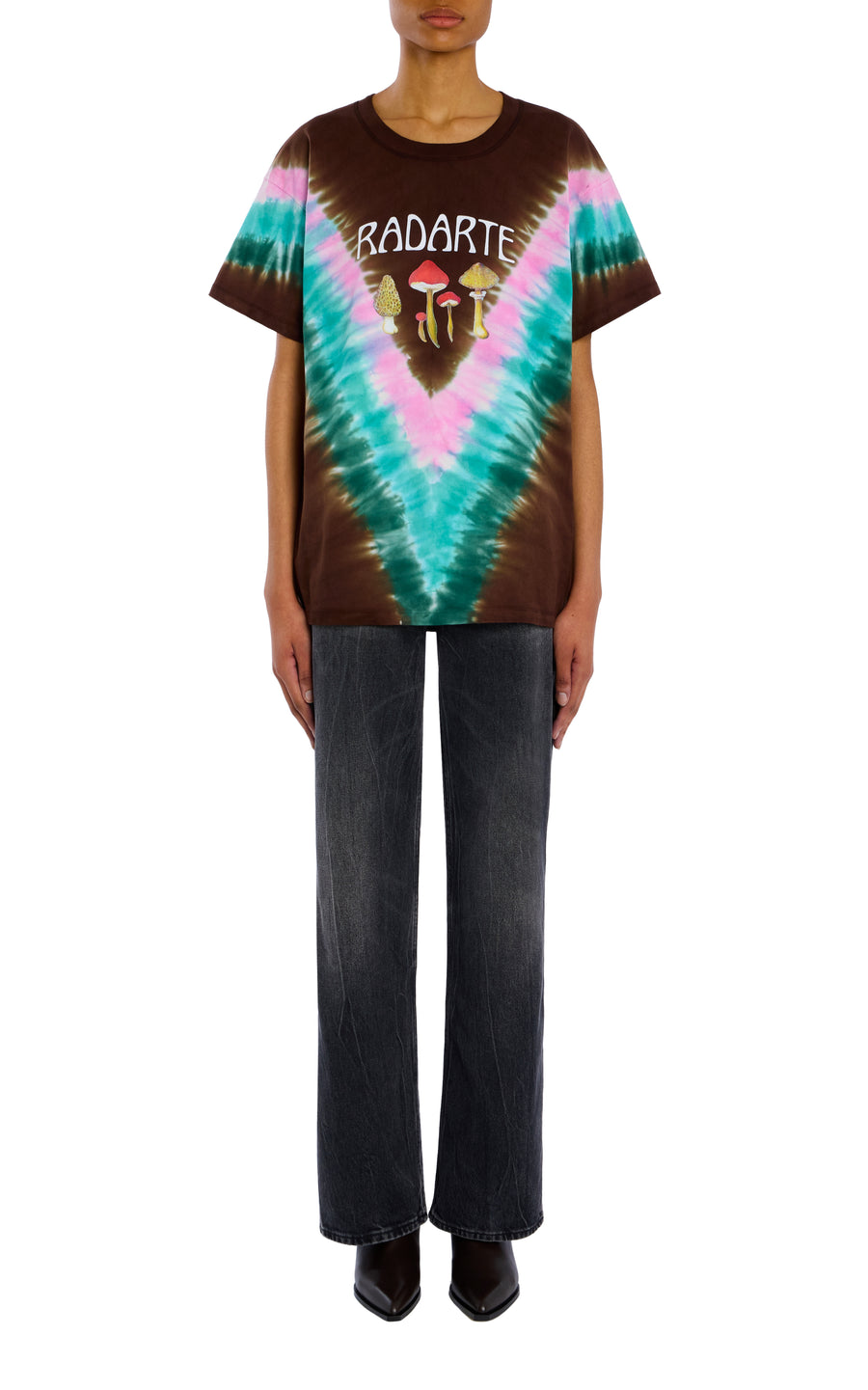 Tie Dye Mushroom Print Radarte T-Shirt