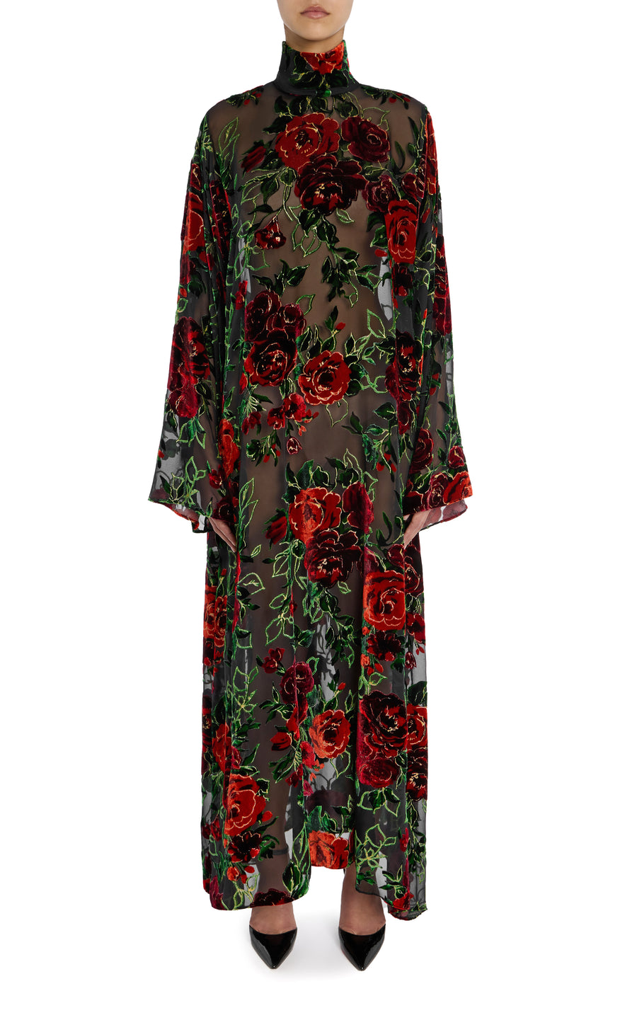 Rose Velvet Devoré Tunic Dress