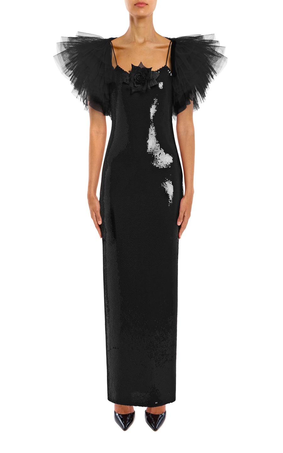Black Tiered Tulle Bolero