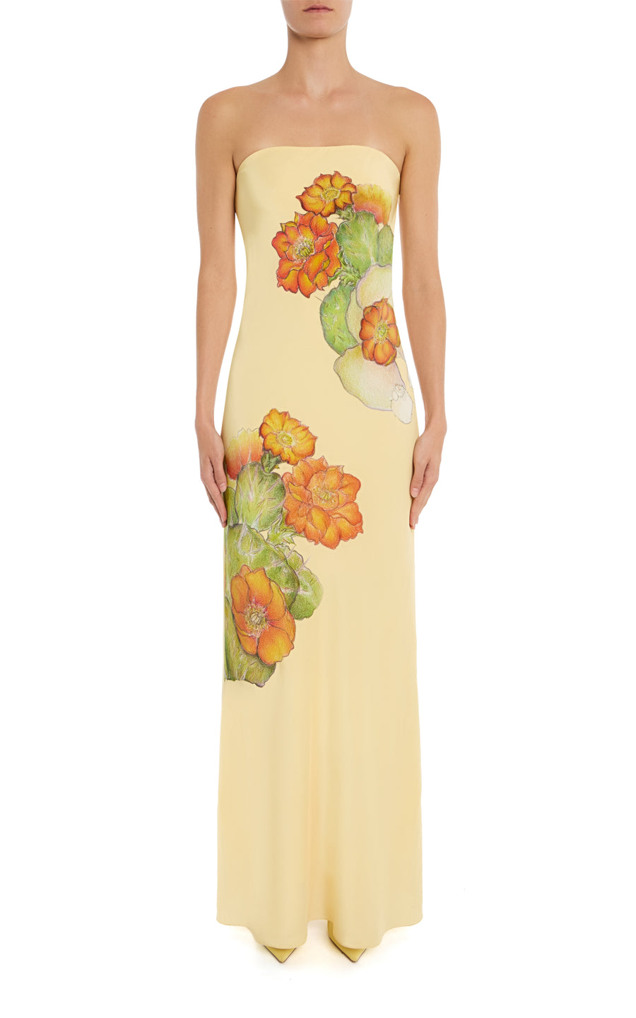 cactus print maxi dress Prickly Pax Marigold Cactus Maxi Dress