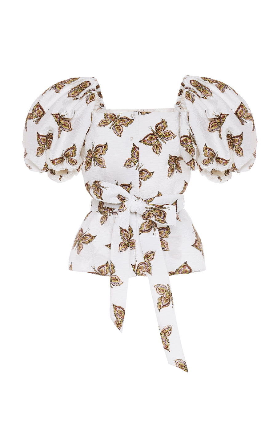 FW19 Butterfly Printed Relief Jacquard Top and Ruffled Skirt – Rodarte