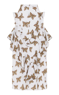 FW19 Butterfly Printed Relief Jacquard Top and Ruffled Skirt – Rodarte