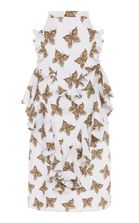 FW19 Butterfly Printed Relief Jacquard Top and Ruffled Skirt – Rodarte