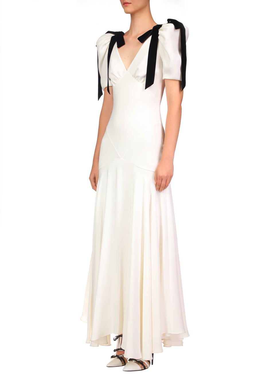 off white fall dress Petal & Pup Women's Charmed Asymmetric Dress - White