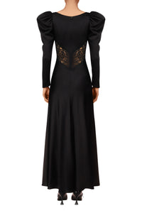 rodarte black dress Silk and Lace Bias Long Sleeve – rr_track_fast_del This velvet style has Size:33W/32L Black Mini Dress -