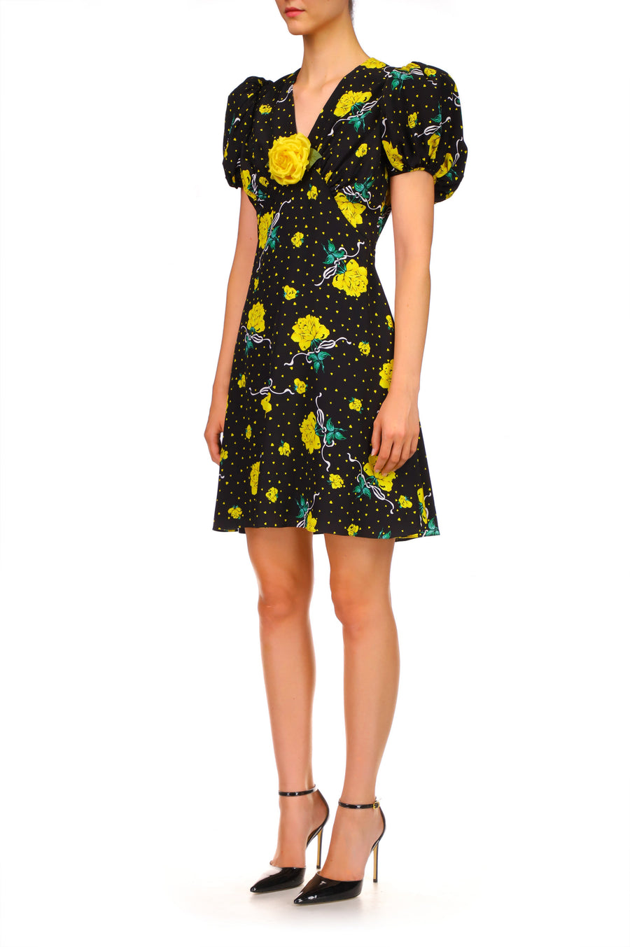 Yellow Floral Dress For Fall - Blush & Blooms
