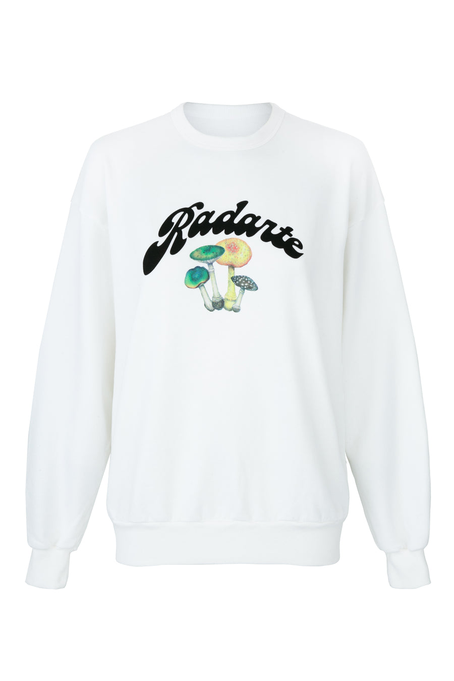 White Mushroom Print Radarte Sweatshirt