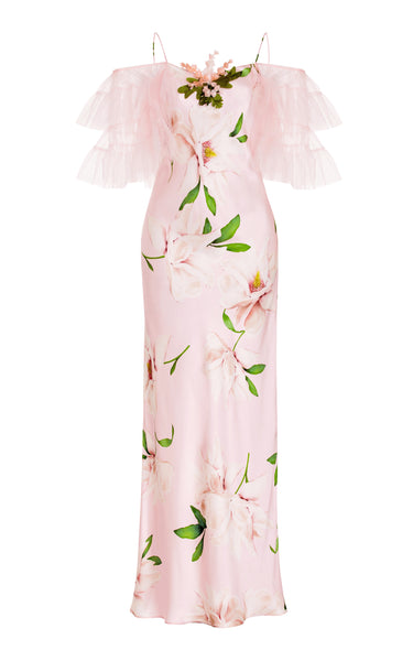 Women's Alinizia Printed Silk Dress In Pink