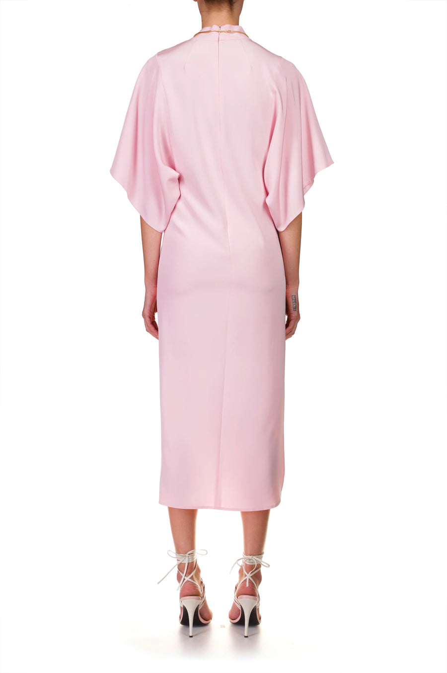 Blush Pink Mock Neck Sheath Dress