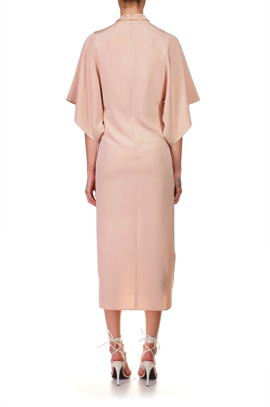 Almond Mock Neck Sheath Dress