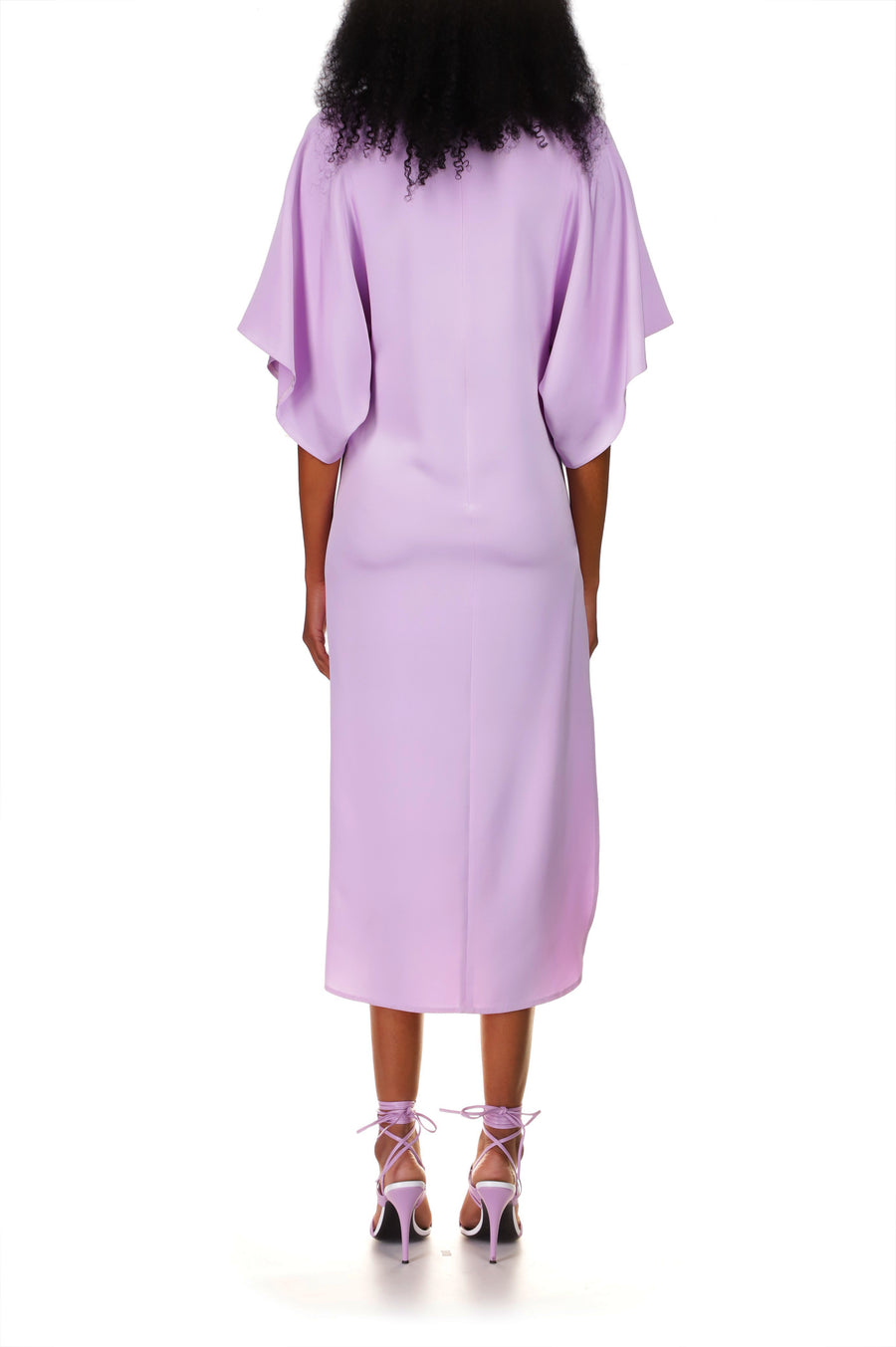 Lavender Mock Neck Sheath Dress