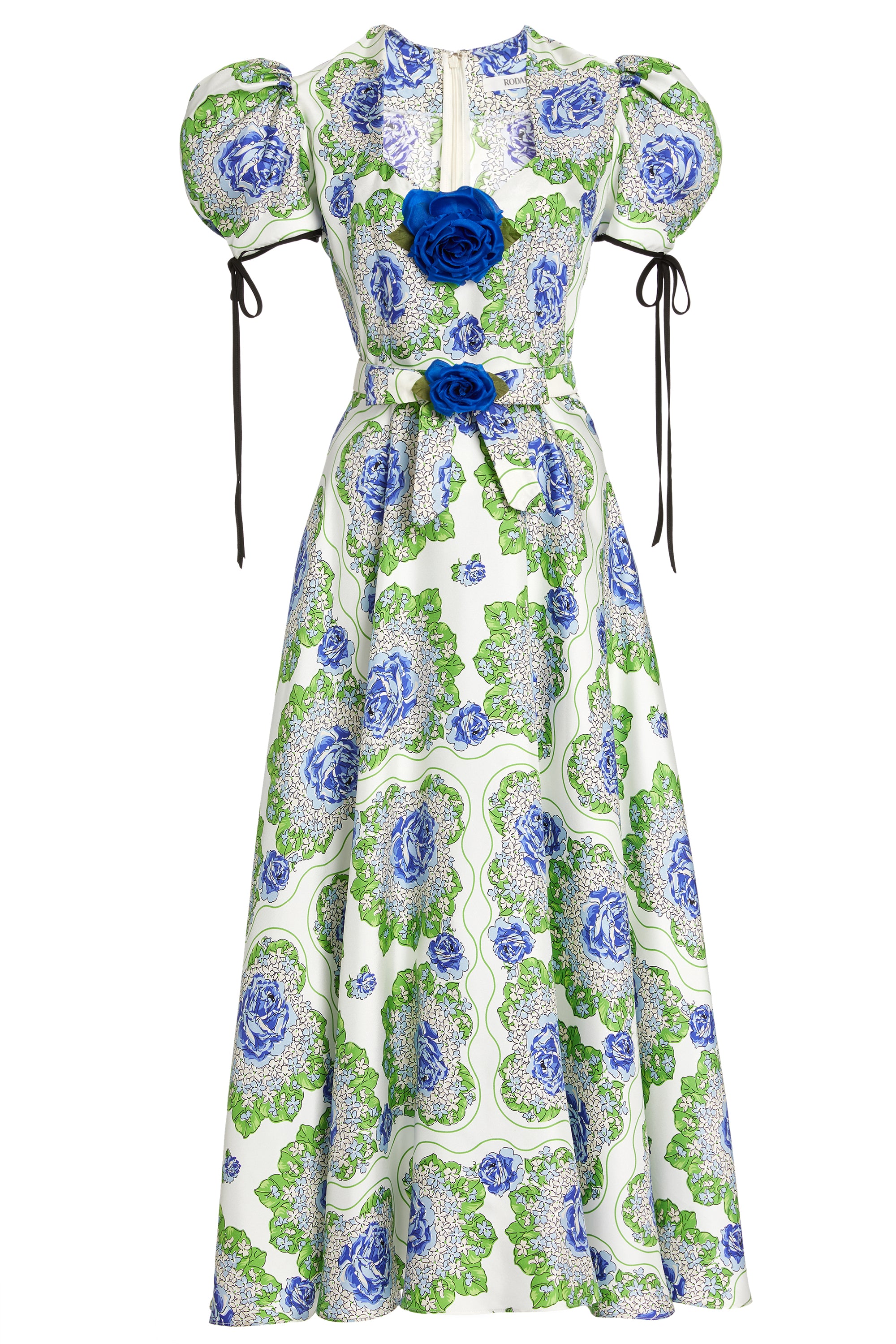 Belted Floral Printed Silk Twill Dress – Rodarte